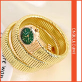 Women's Snake-Shaped Round Dial Watch